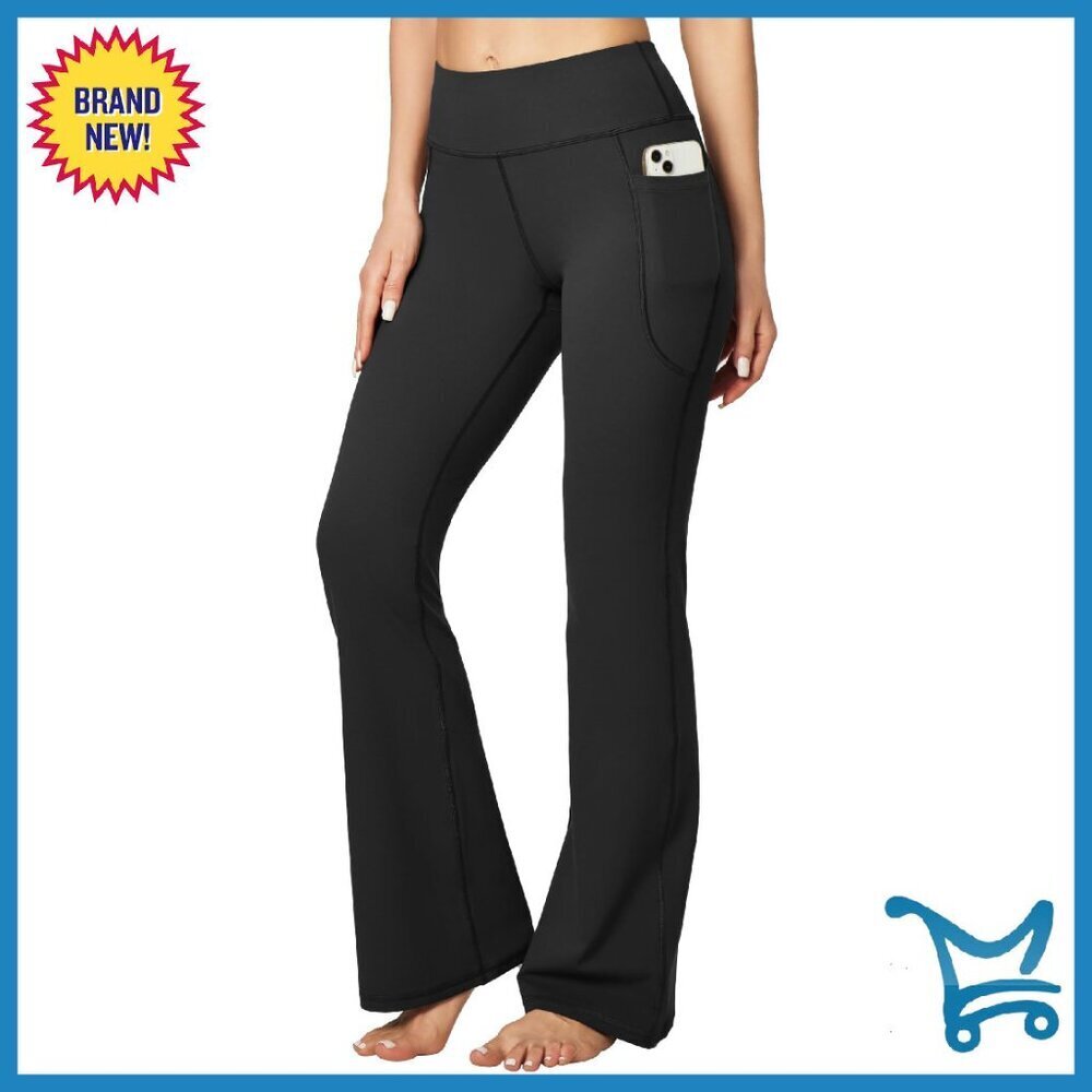 High Waisted Yoga Pants with Pockets Bootcut Flare Leggings